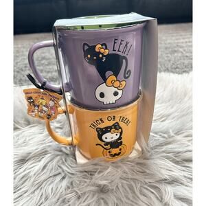 Hello Kitty And‎ Friends Halloween Black Cat Mug Cup Set 2 Pack By Sanrio New